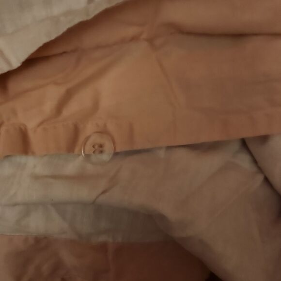 Splendid Pink And White Linen And Cotton Duvet Cover - Picture 6 of 7